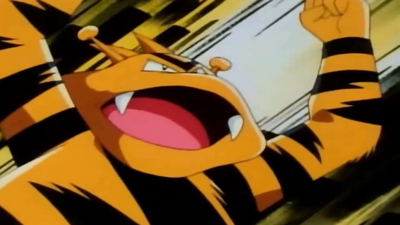 Roaring Electabuzz In Anime Background