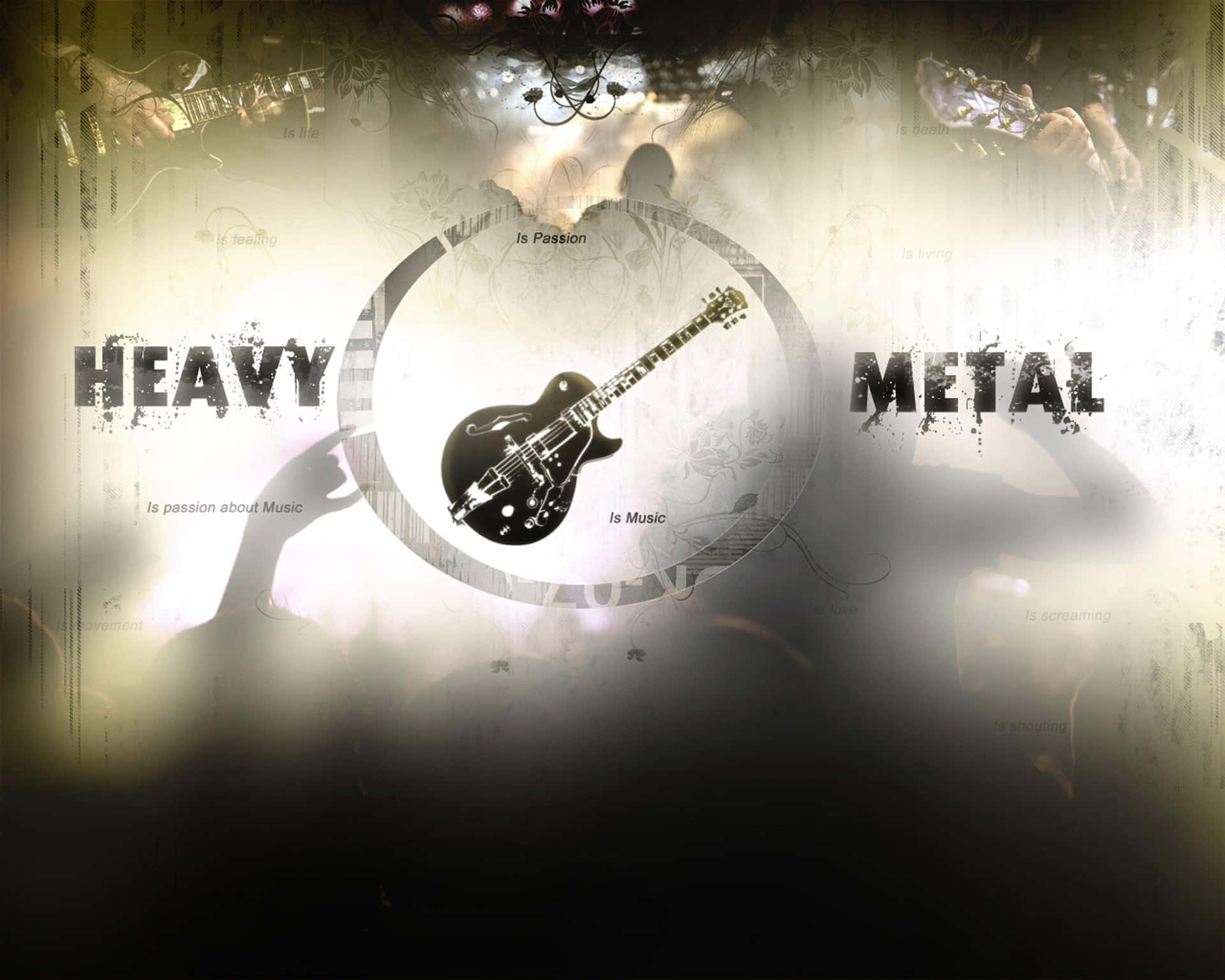 Roaring Flames And Metallic Skull - Essence Of Heavy Metal Background