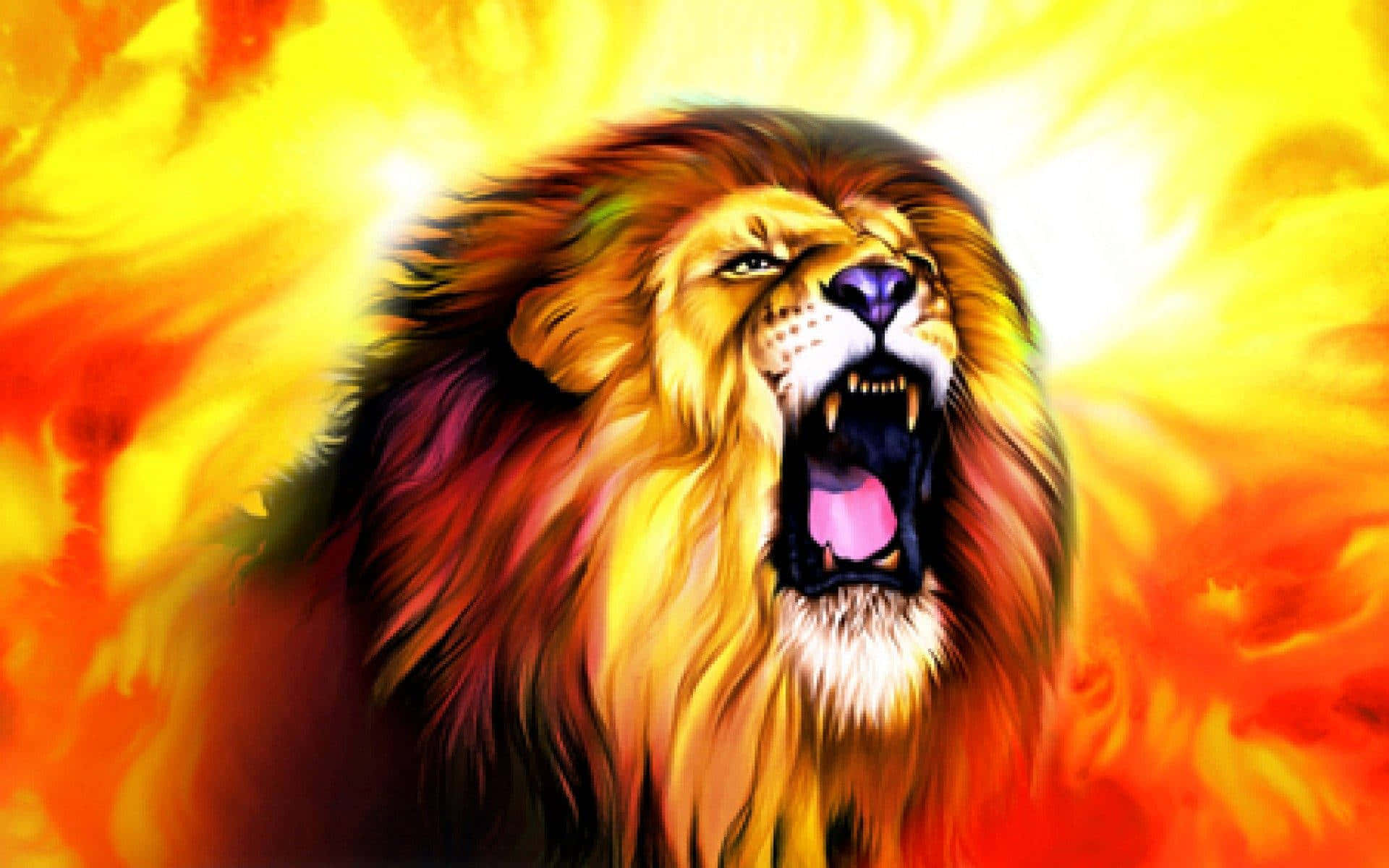 Roaring Lion On A Hot Day Background