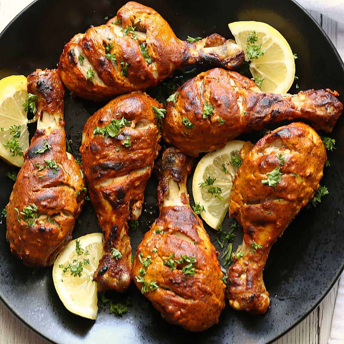 Roasted Chicken Tandoori Legs Background