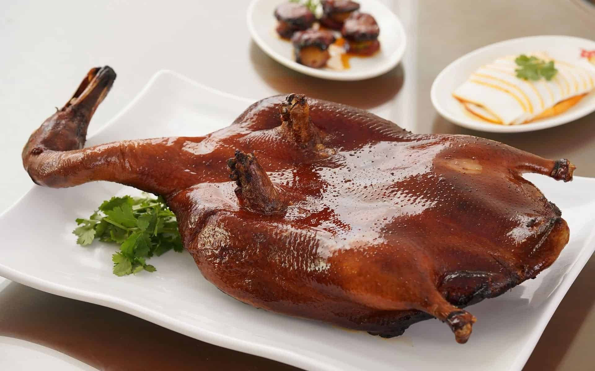 Roasted Peking Duck With Side Dishes