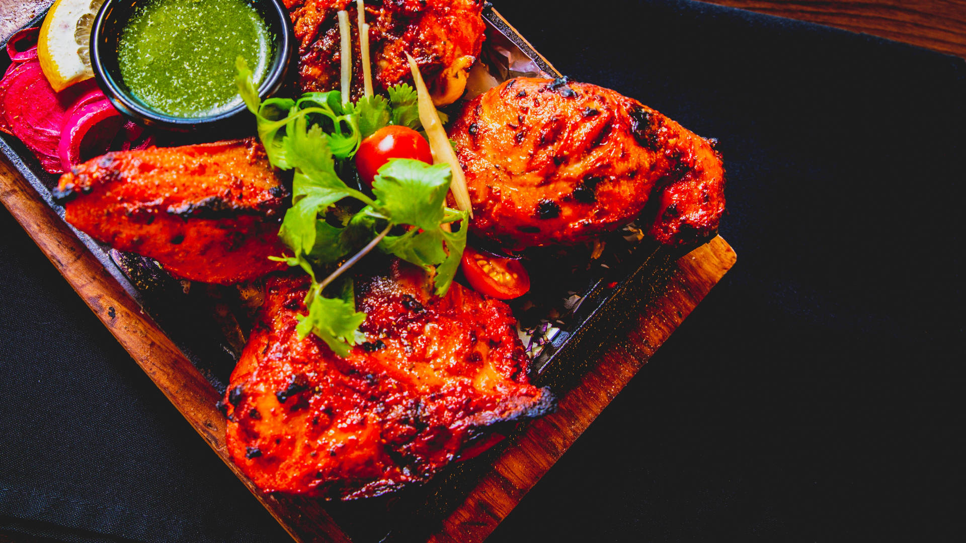 Roasted Tandoori Chicken Background