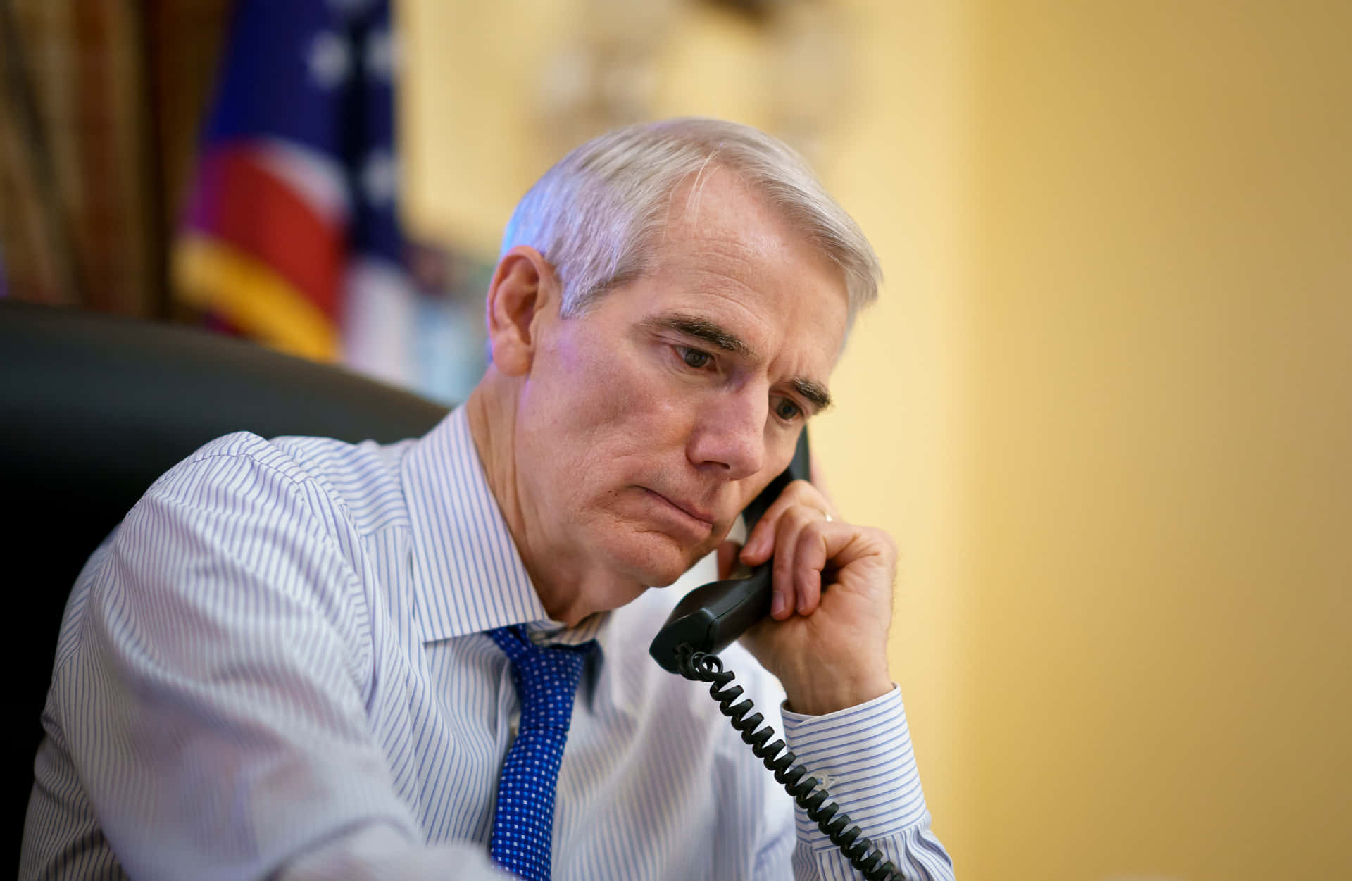 Rob Portman Calling On Telephone Background