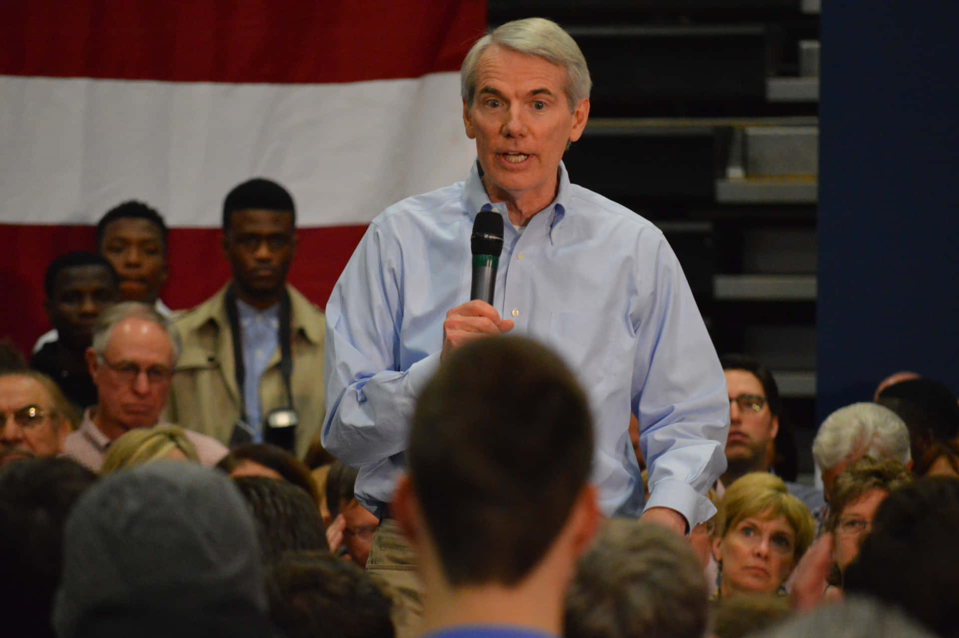 Rob Portman Speaking To Crowd Background
