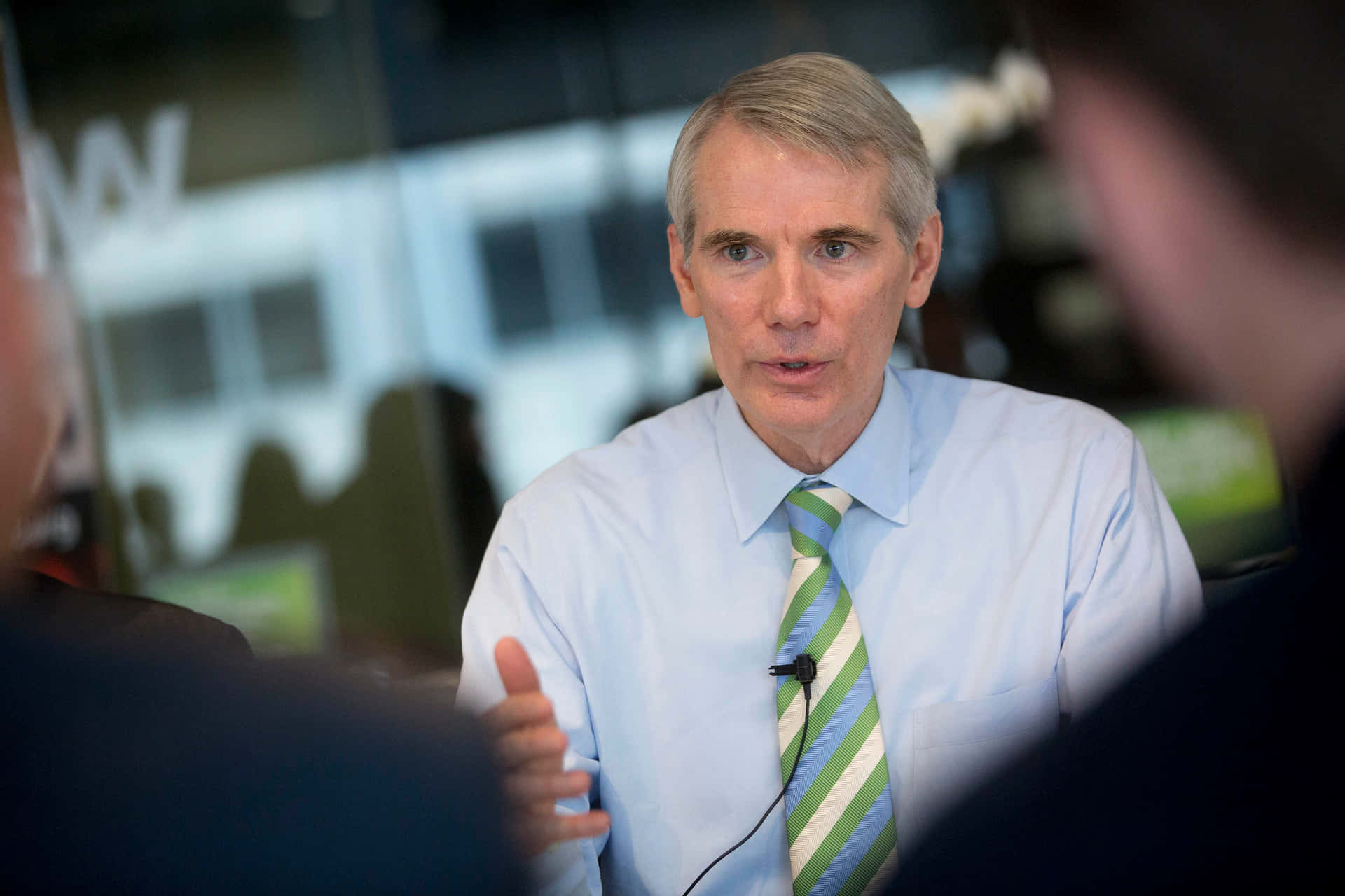Rob Portman Talking To People Background