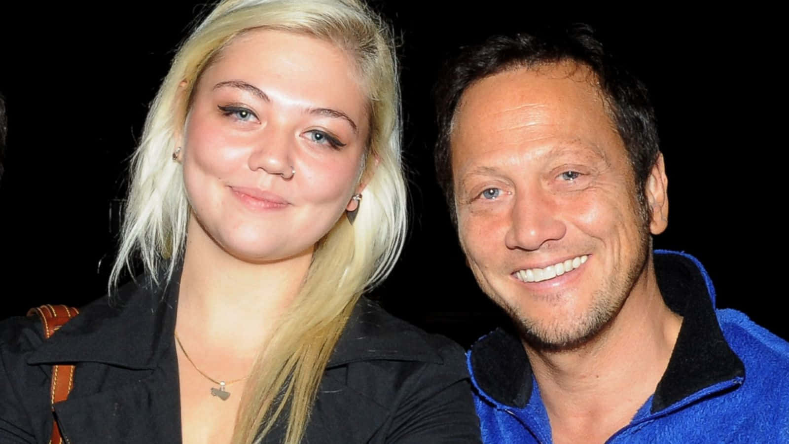 Rob Schneider With His Daughter Elle King At A Red-carpet Event. Background
