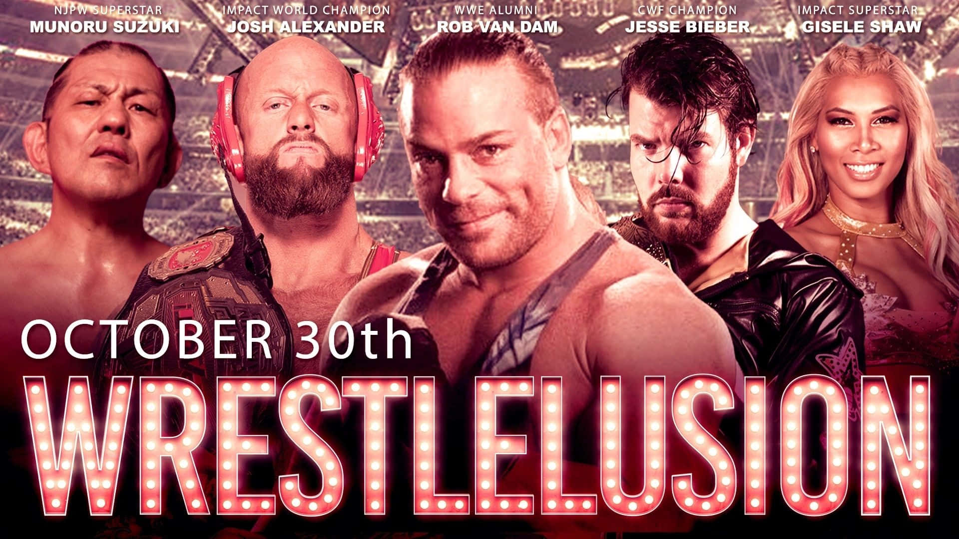 Rob Van Dam Wrestlelusion Xi Poster Background