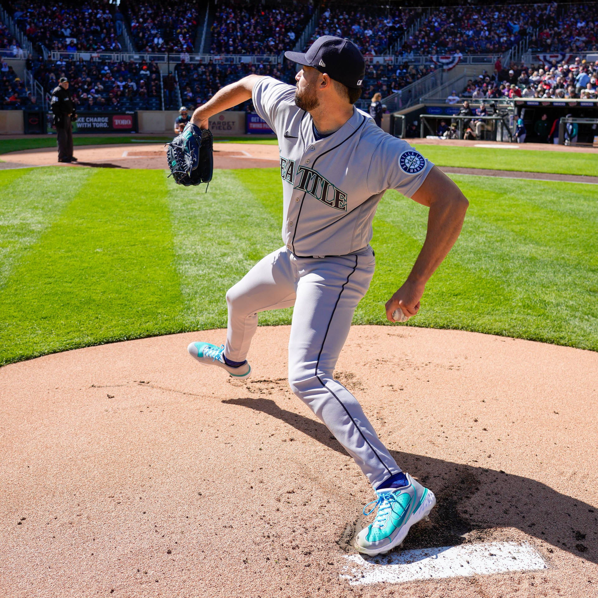 Robbie Ray In Action-throwing A Jaw-dropping Pitch Background