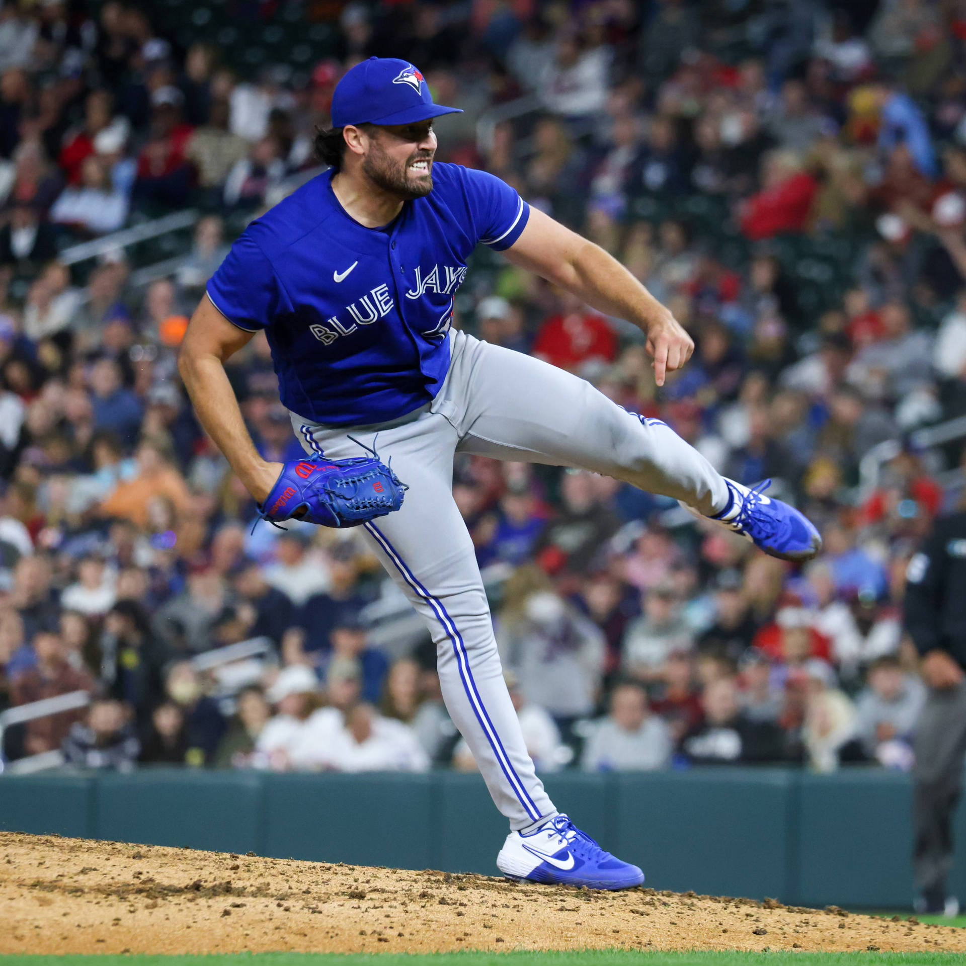 Robbie Ray In Distinct Pitcher Pose Background