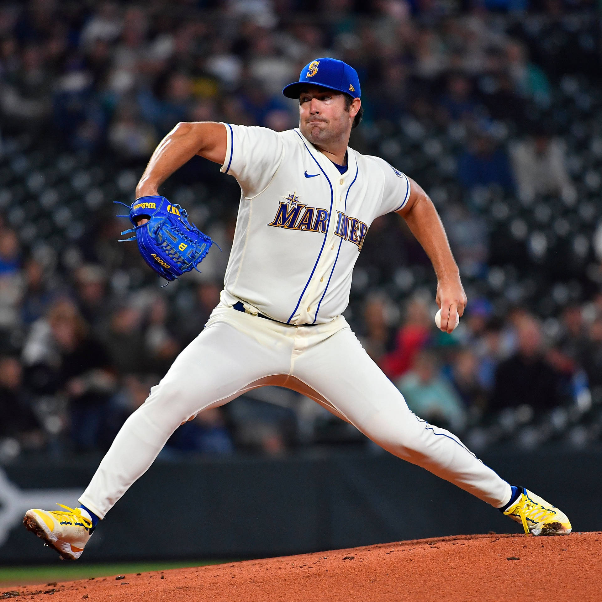 Robbie Ray Pitching With Open Legs Background