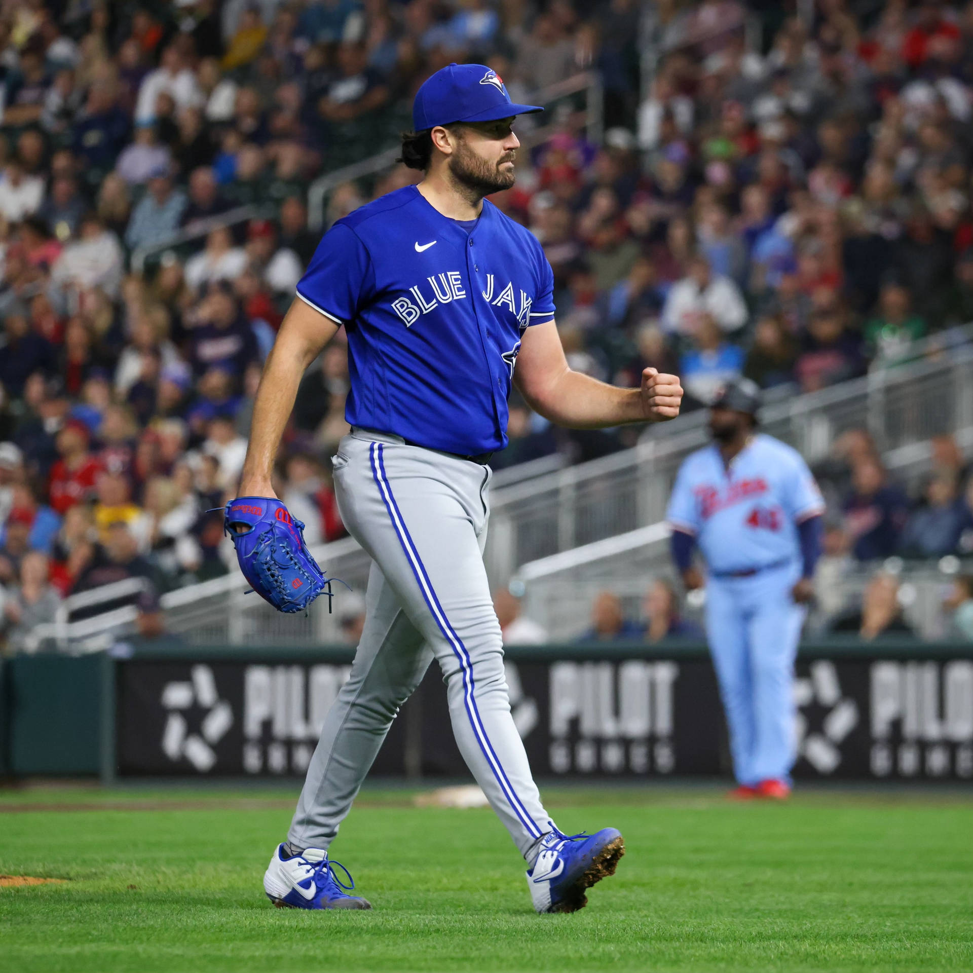 Robbie Ray Walking With Closed Fist Background