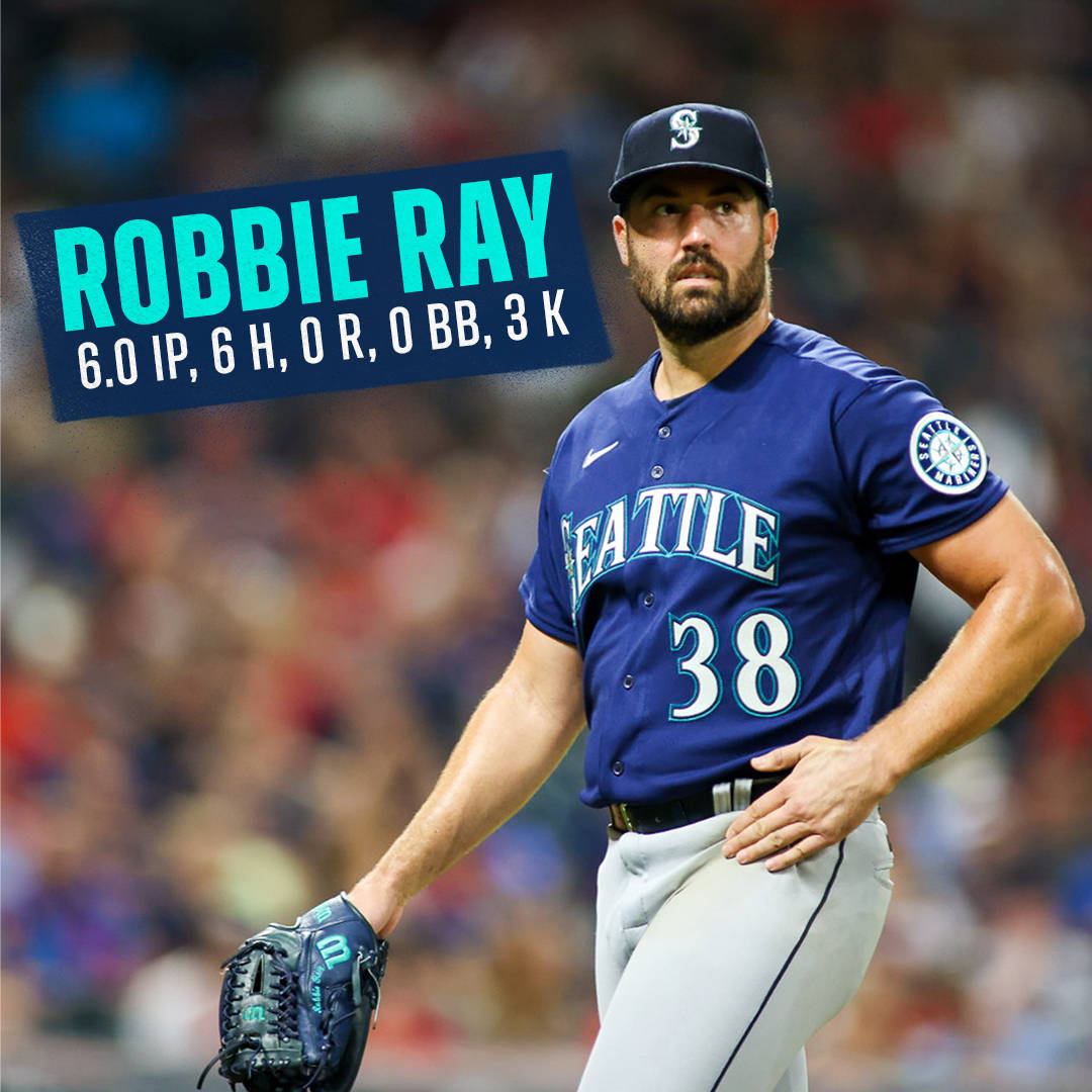 Robbie Ray With Name And Stats Graphic Background