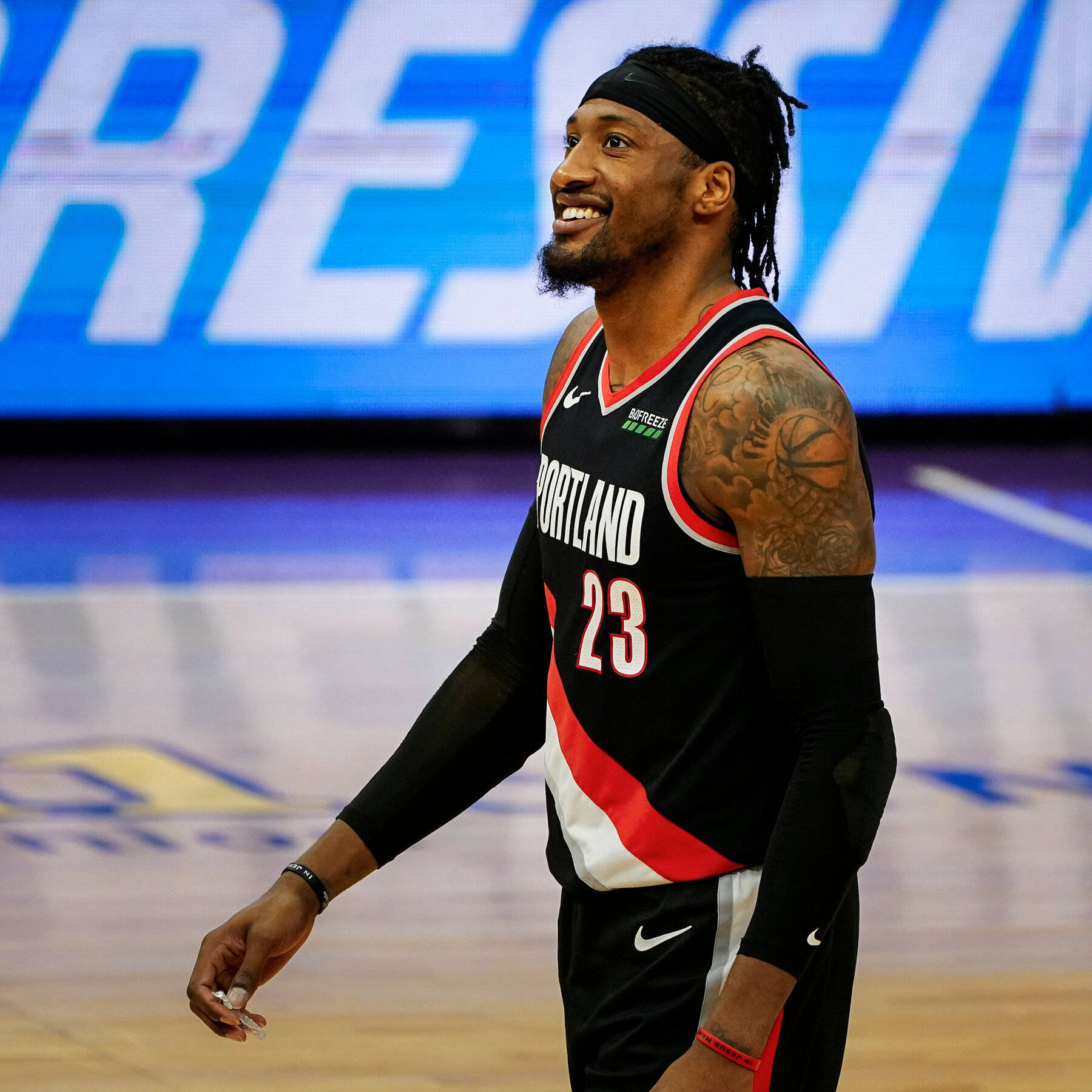 Robert Covington Smiles To The Audience