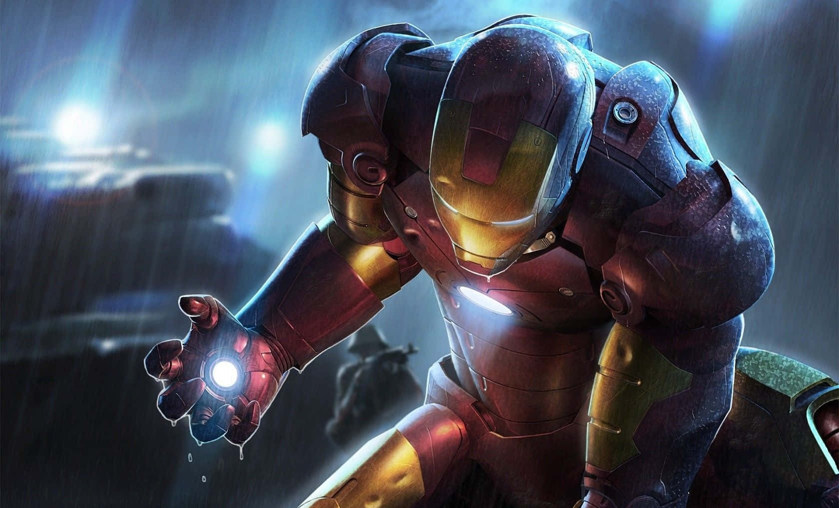 Robert Downey Jr., As Iron Man In Iron Man 3 Background