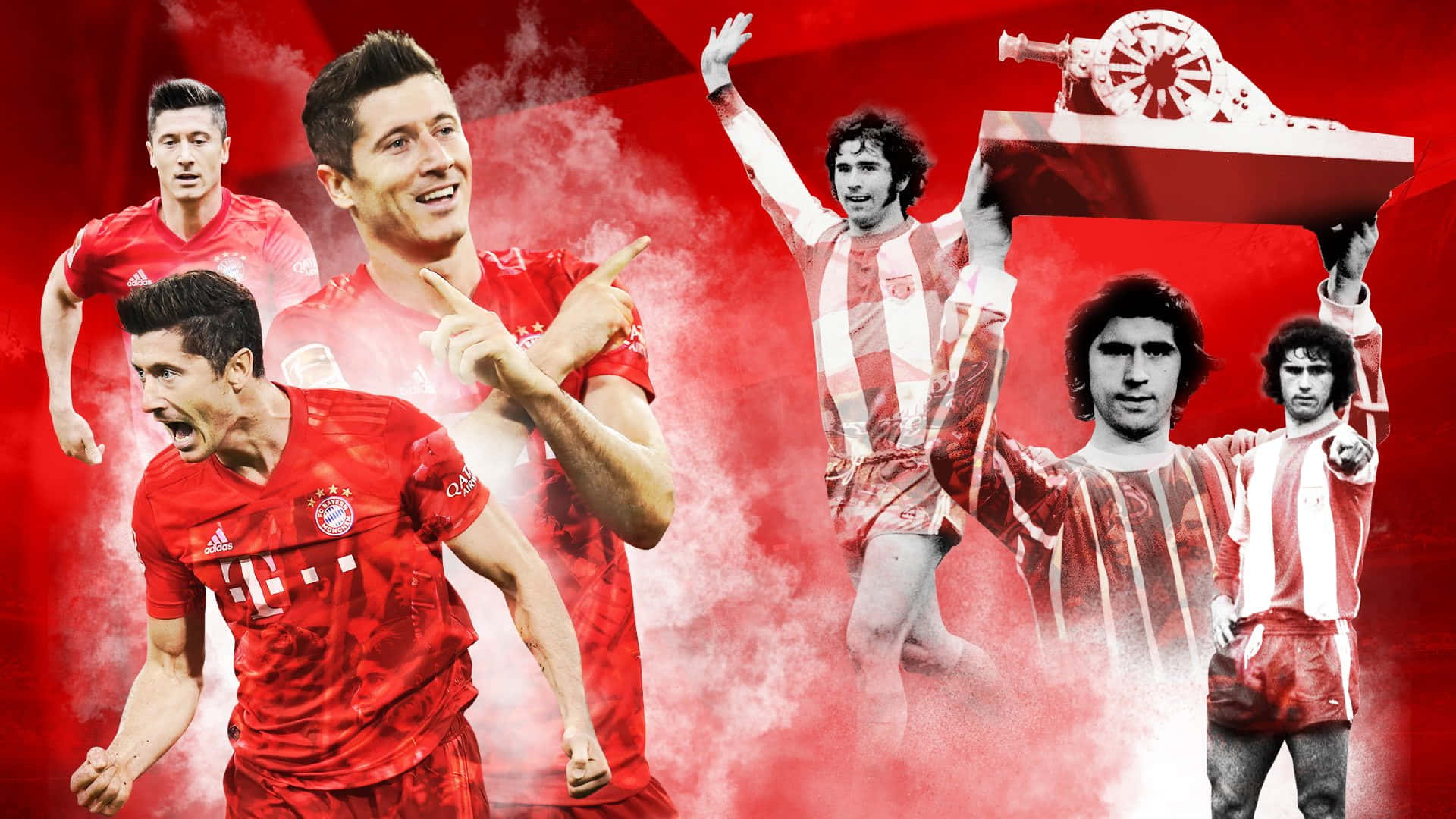 Robert Lewandowski And Gerd Muller Poster