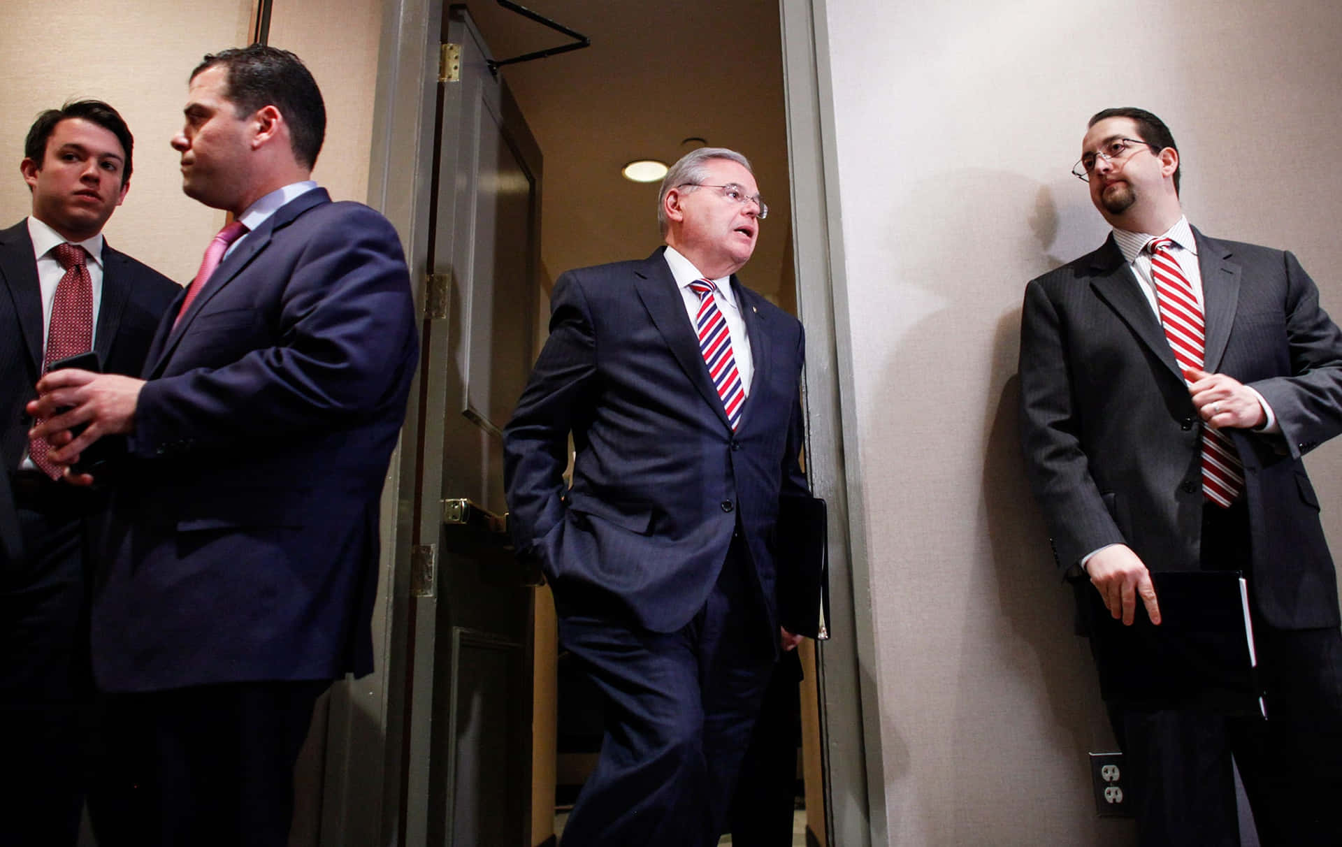 Robert Menendez Arriving Background
