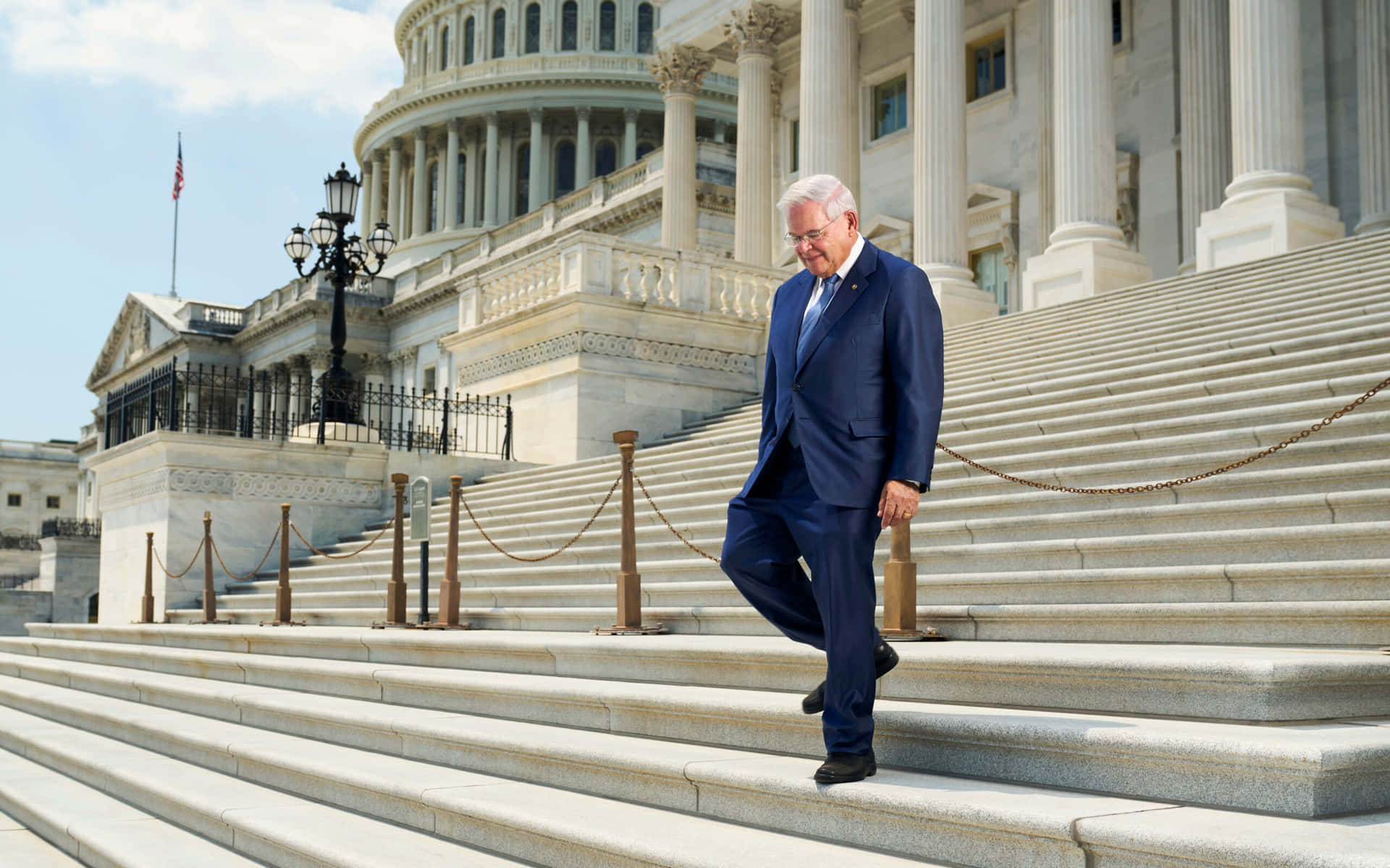 Robert Menendez At Us Capitol Steps Background