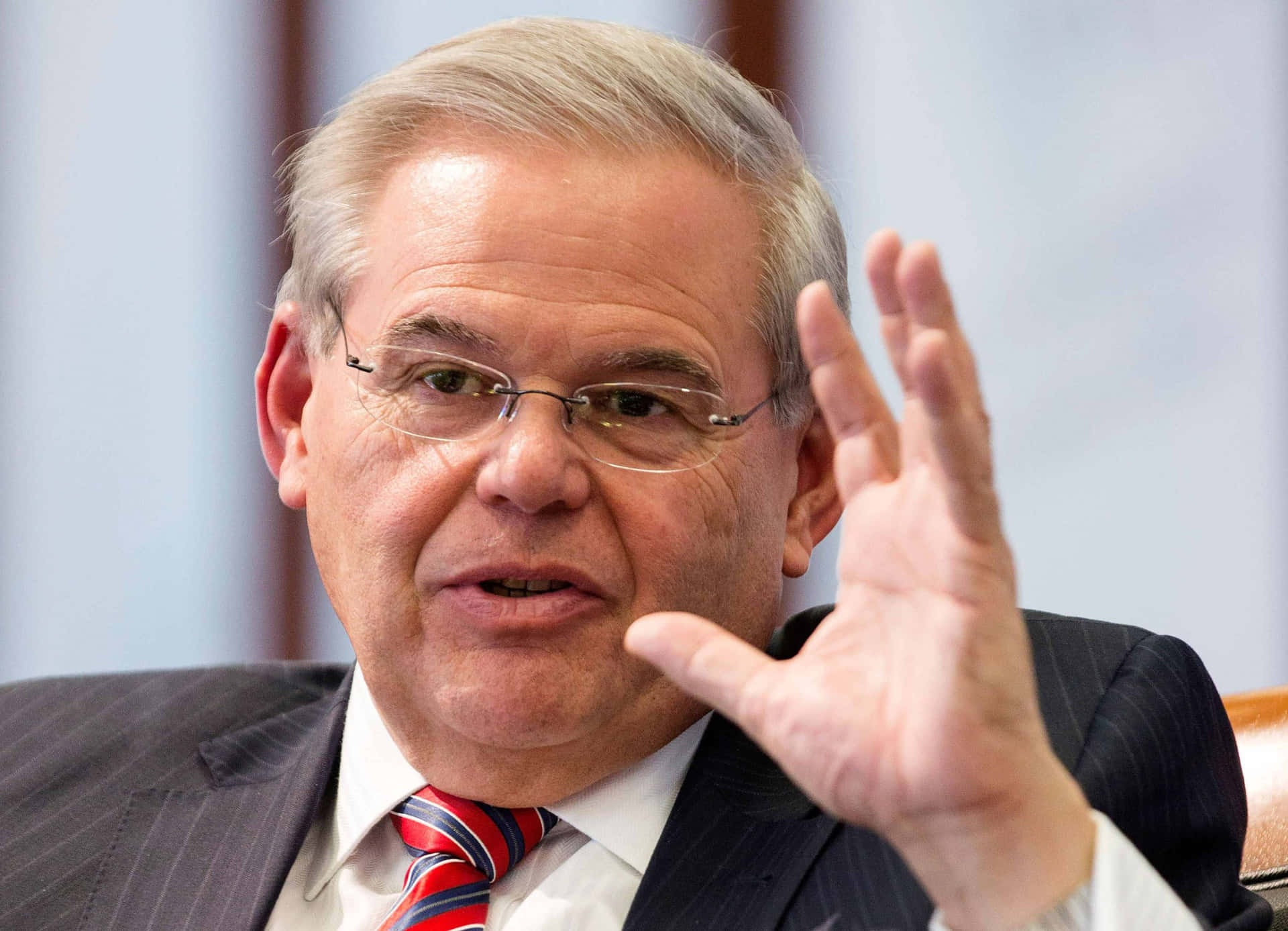 Robert Menendez Open Hand Background