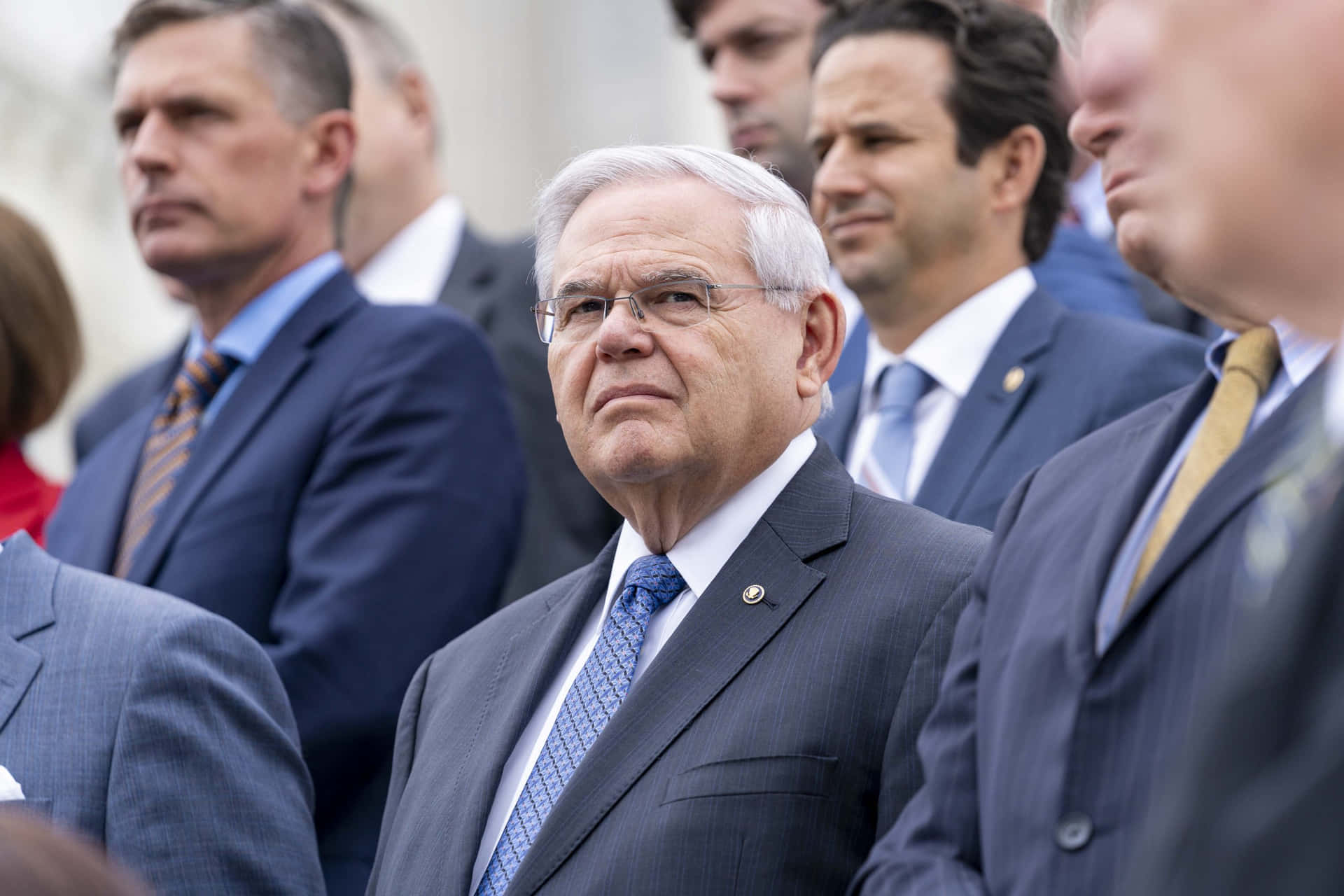 Robert Menendez With Us Democrats Background