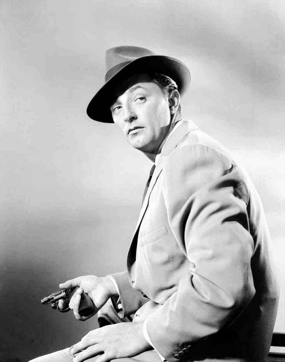 Robert Mitchum Black And White Detective Background