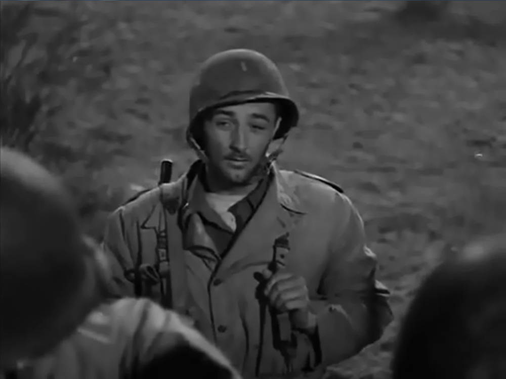 Robert Mitchum Black And White Soldier Background