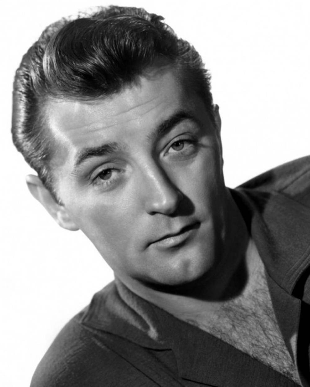 Robert Mitchum Close-up Black And White Background