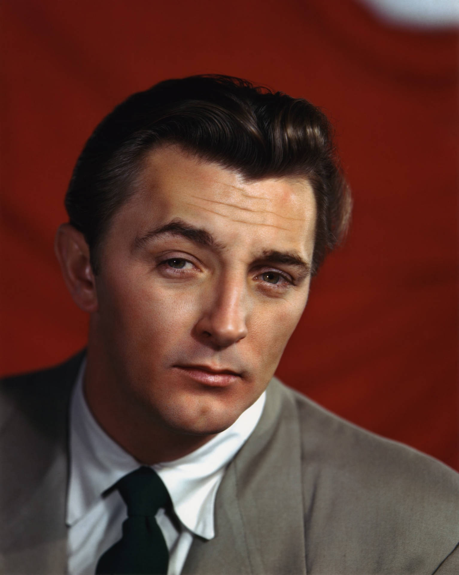 Robert Mitchum Colored Red Background