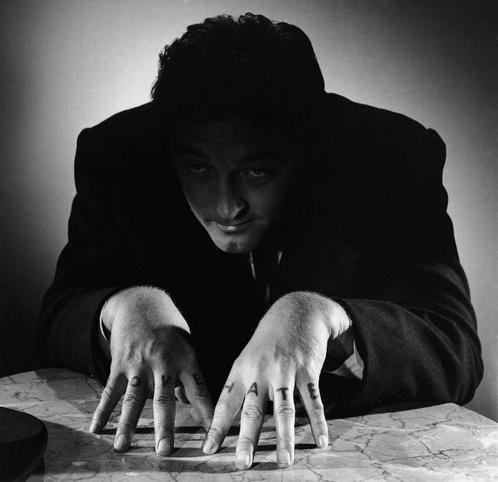 Robert Mitchum Creepy Aesthetic Black And White Background