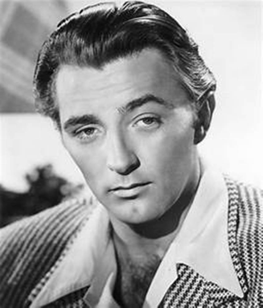 Robert Mitchum Portrait Black And White Background