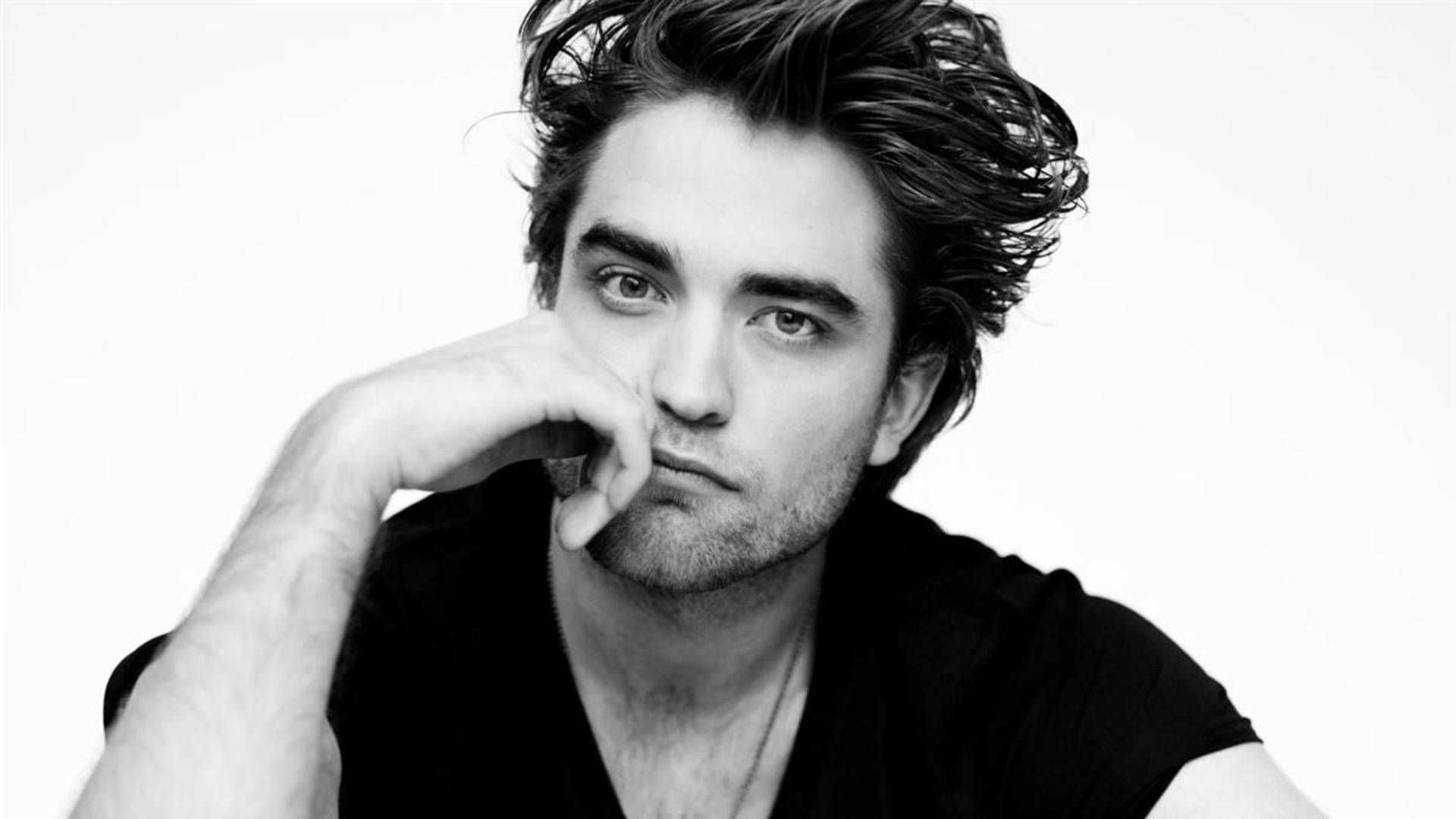 Robert Pattinson Black And White Background