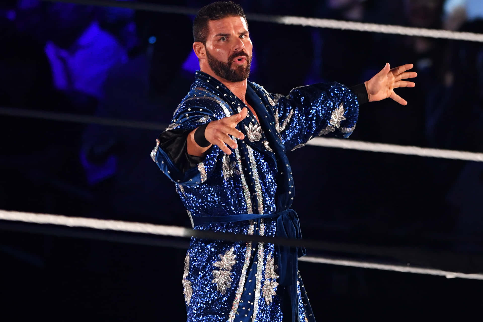Robert Roode Glittering Blue Rope Background
