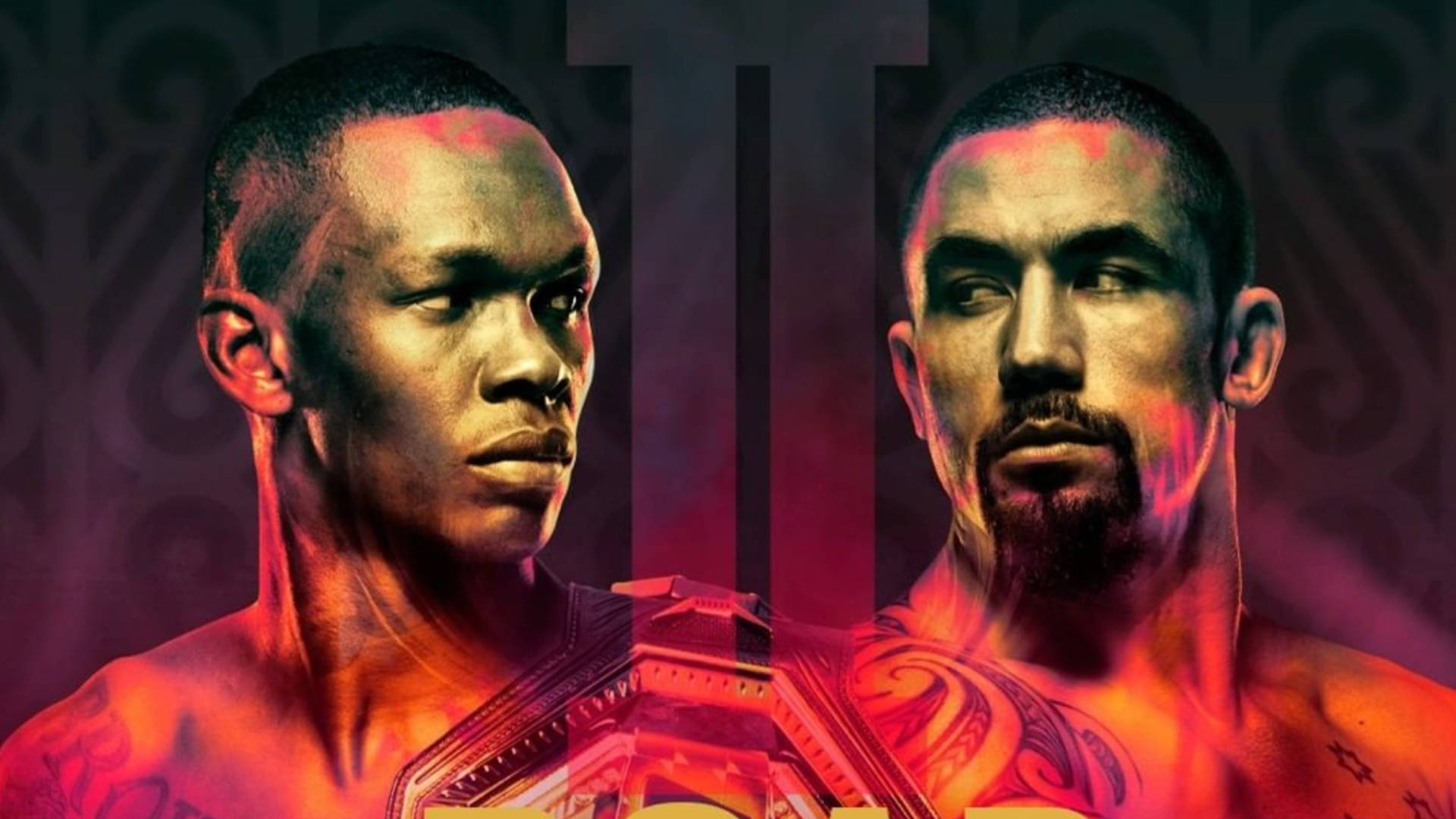 Robert Whittaker And Israel Adesanya Poster Background