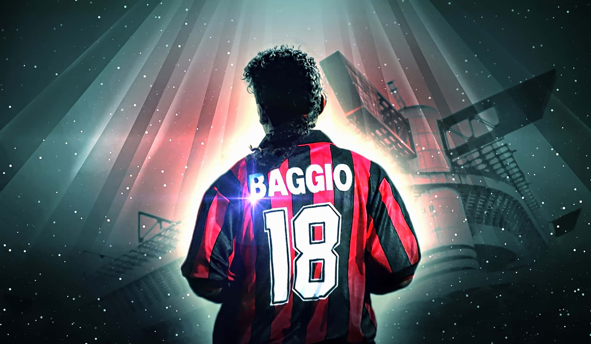 Roberto Baggio A C Milan Jersey Number18