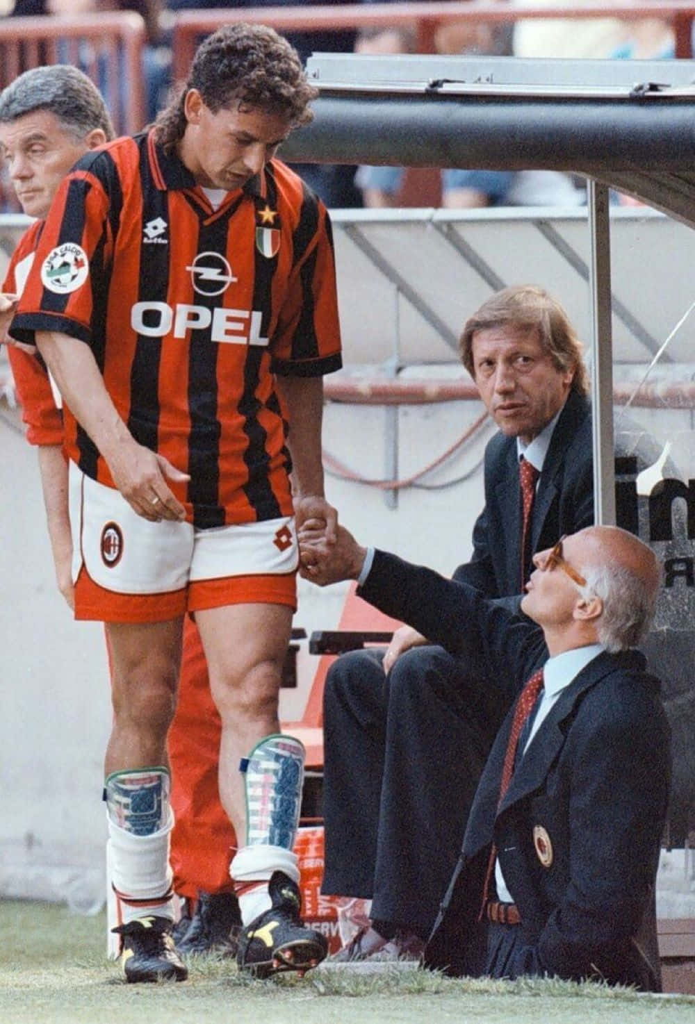 Roberto Baggio Milan Bench Moment