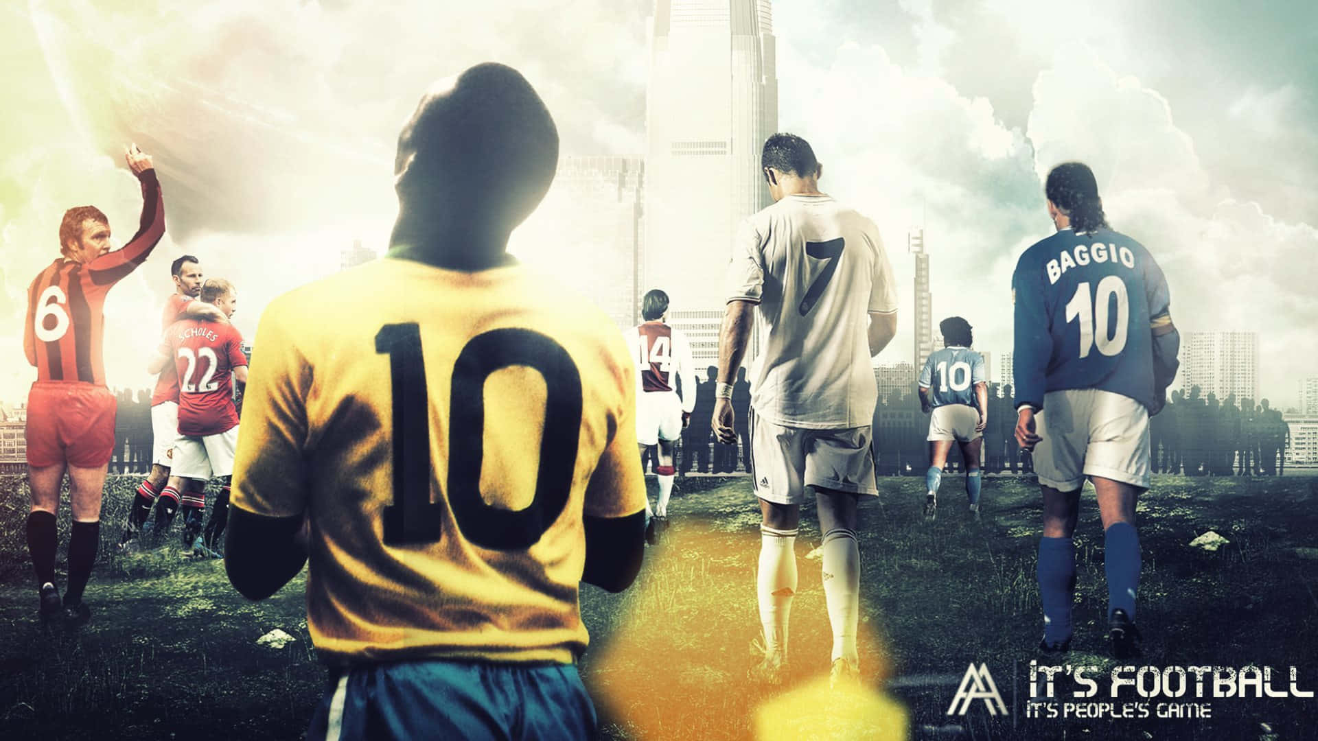Roberto Baggio With Legends Poster