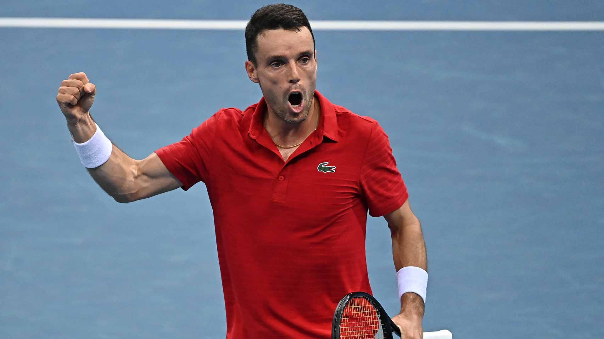 Roberto Bautista Agut Clenched Fist Raised Background