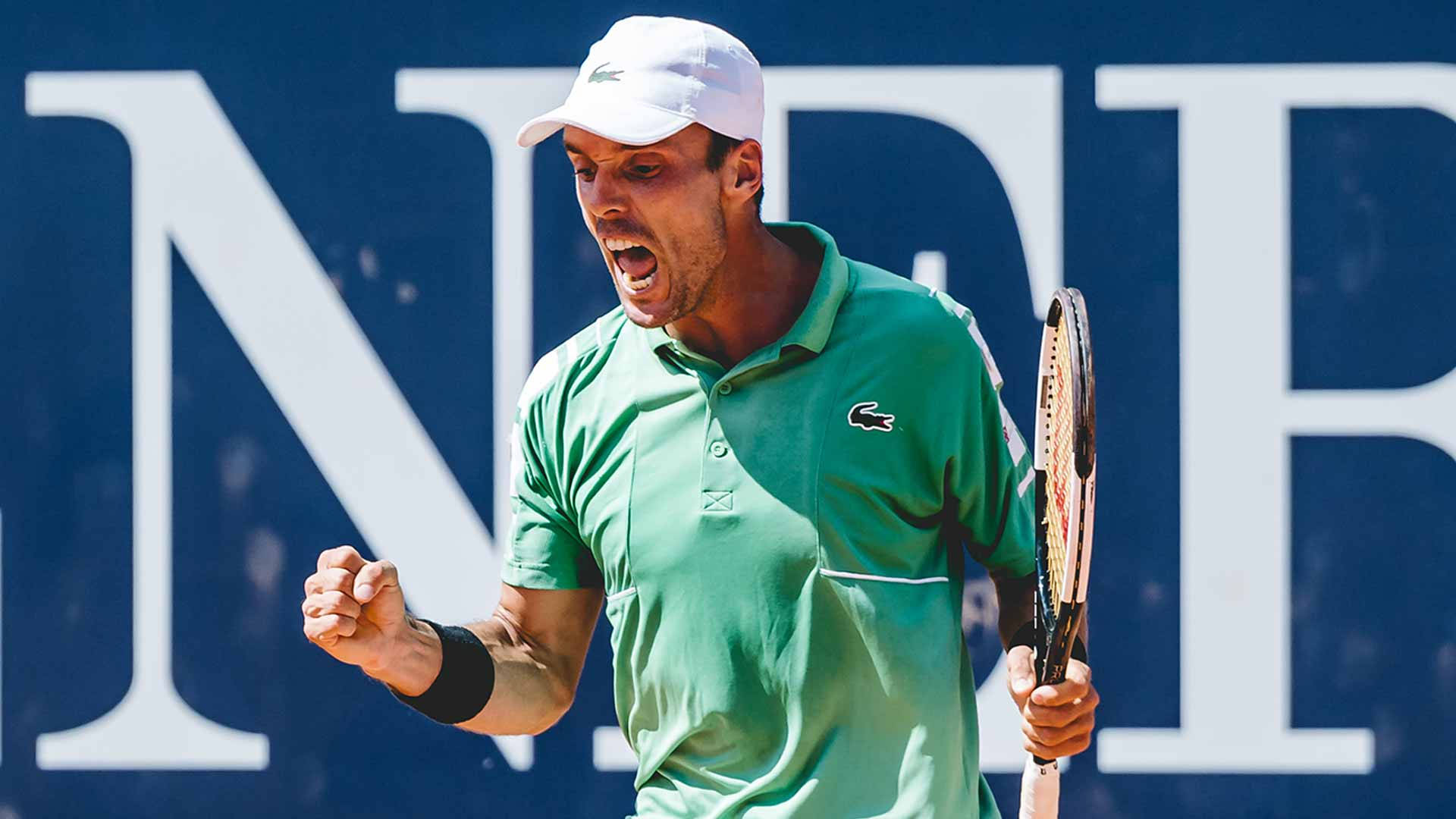 Roberto Bautista Agut In Green Shirt