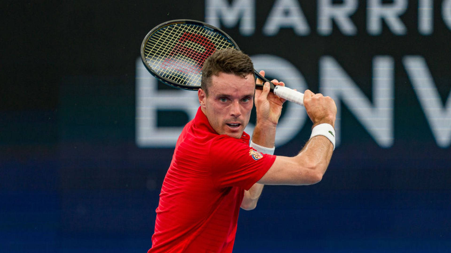 Roberto Bautista Agut Match Position Background