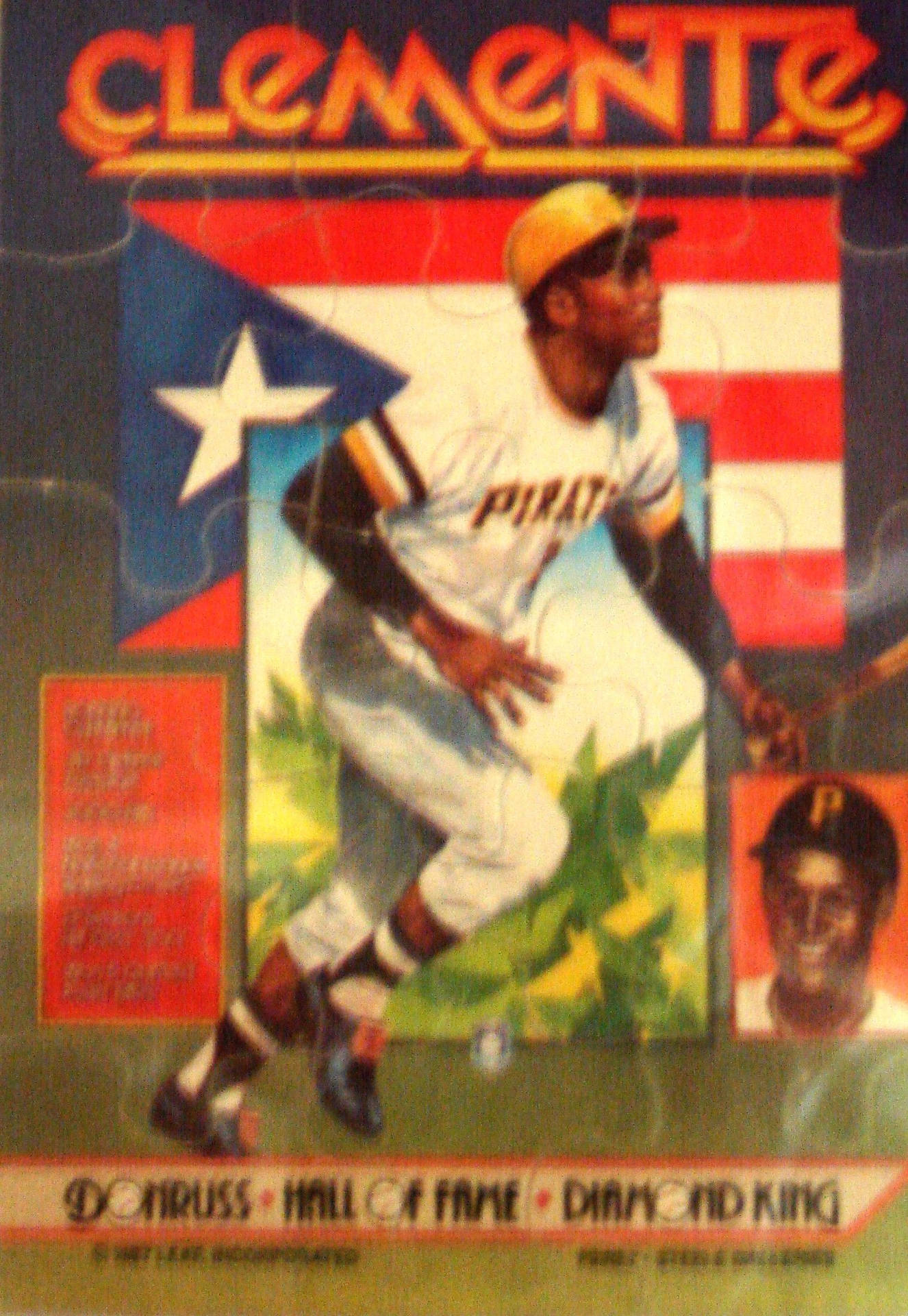 Roberto Clemente 1987 Baseball Card Background