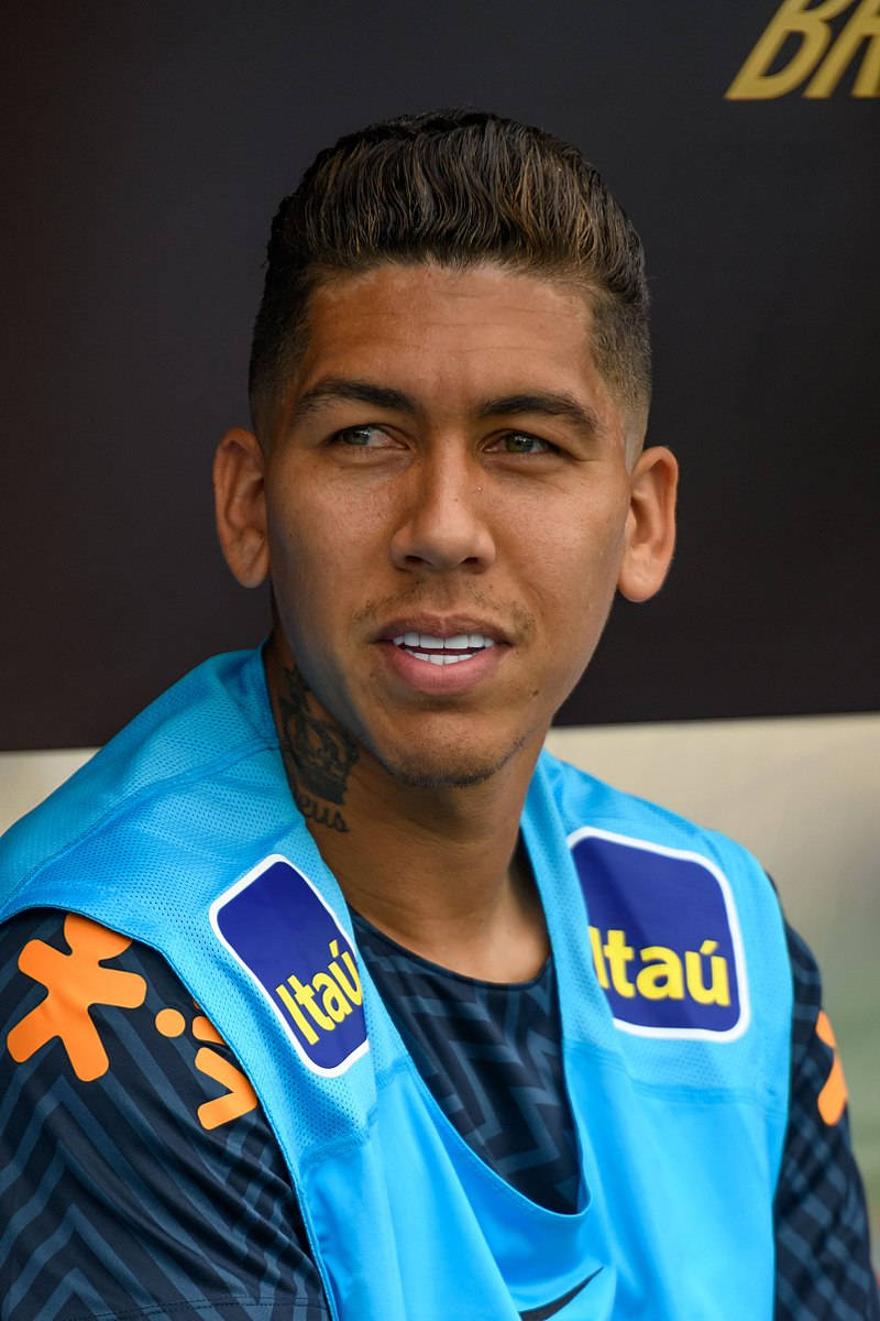 Roberto Firmino Blue Vest Background