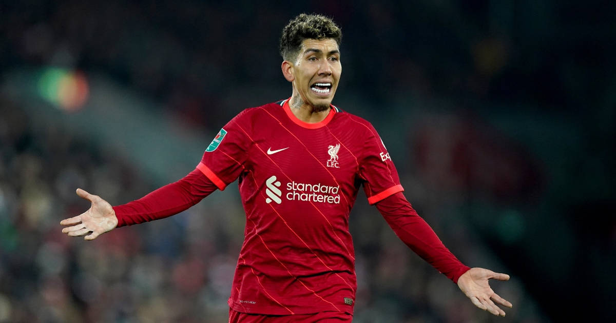 Roberto Firmino Revealing An Intense Reaction During A Match Background