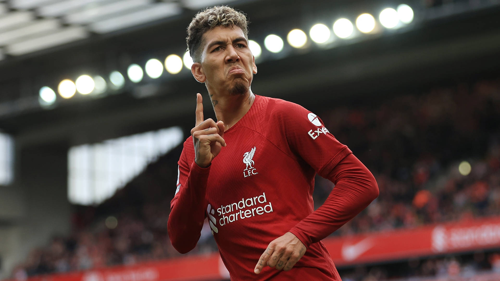 Roberto Firmino Sad Face Finger Background