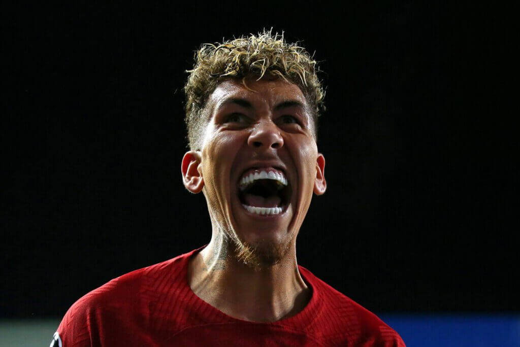 Roberto Firmino Screams Black Background