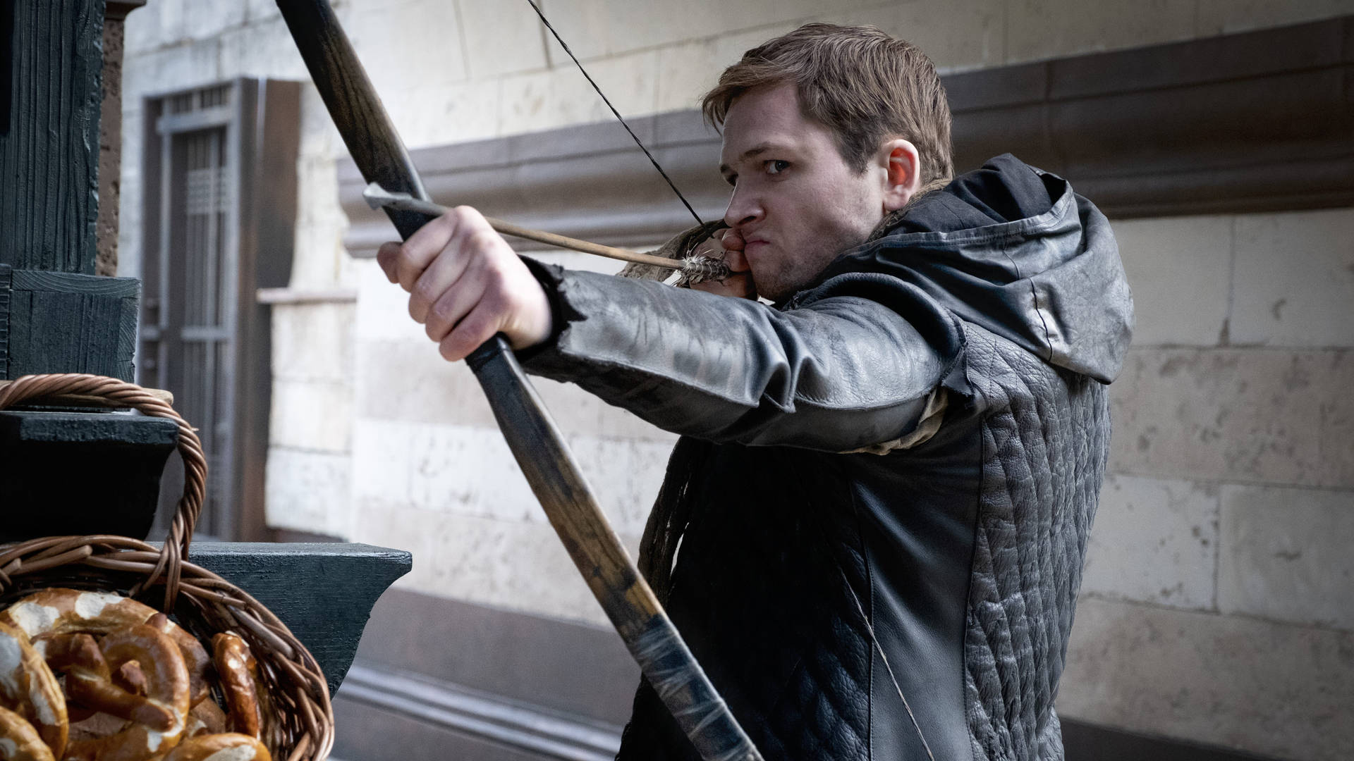 Robin Hood Ready With Weapon Background