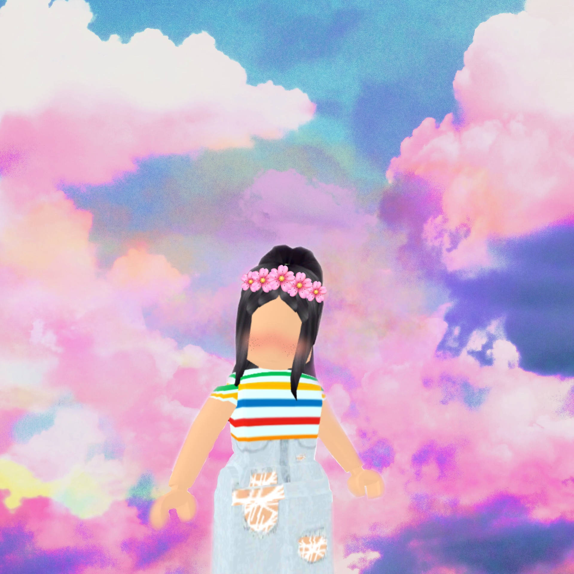 Roblox Aesthetic Girl Flower Crown Background