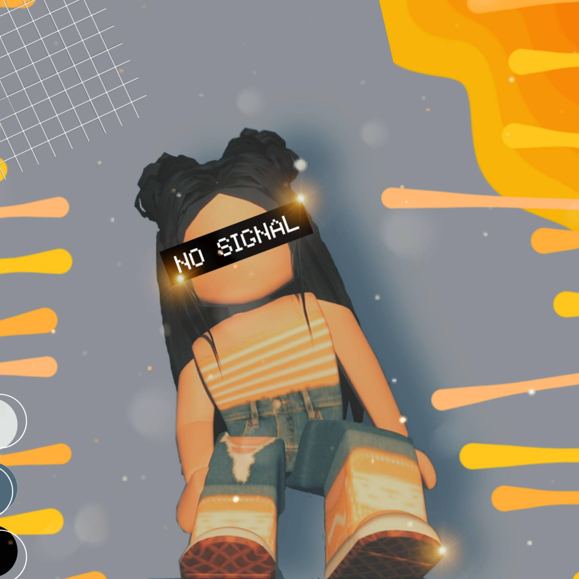 Roblox Aesthetic Girl In Denim Jeans Background