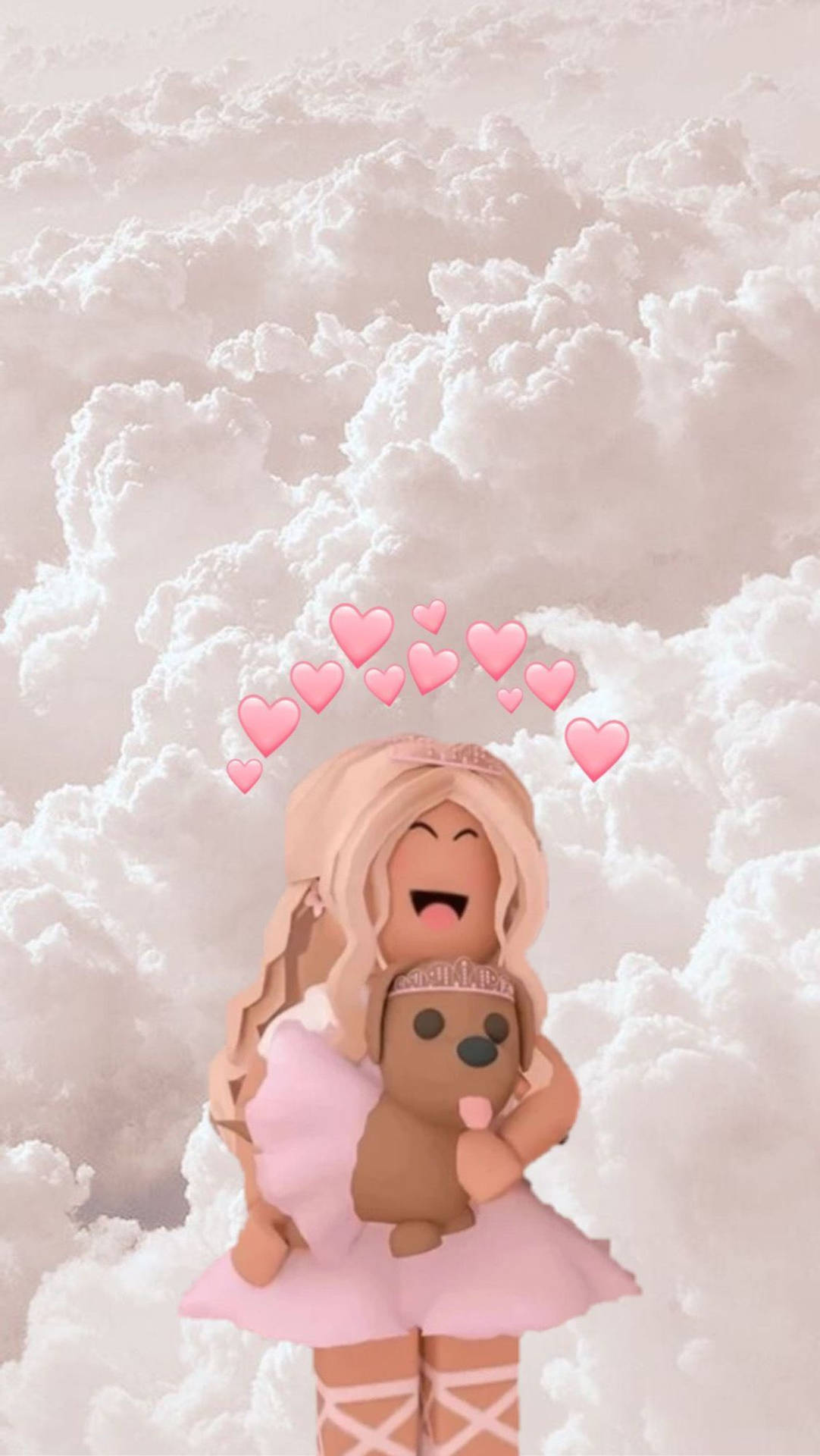 Roblox Aesthetic Girl With Dog Background