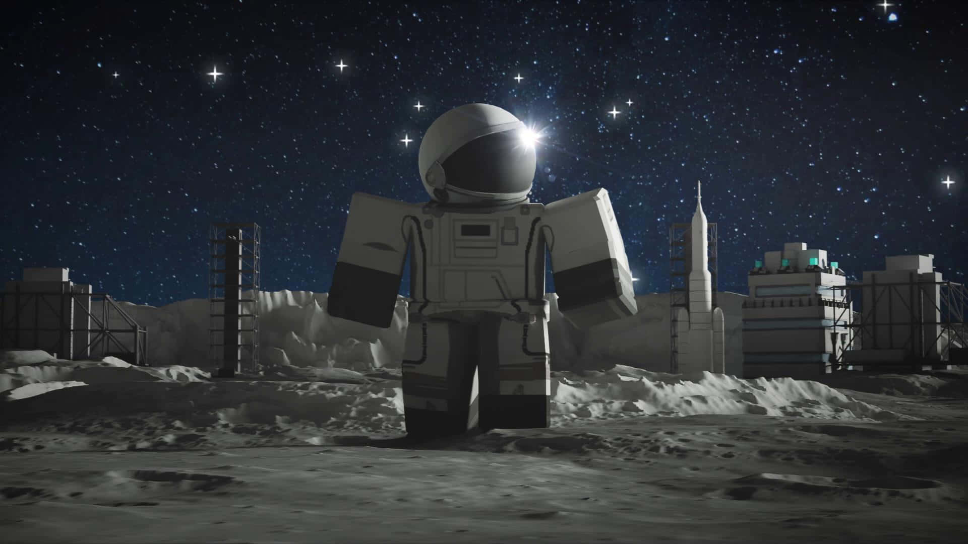 Roblox Astronauton Moon Base Background