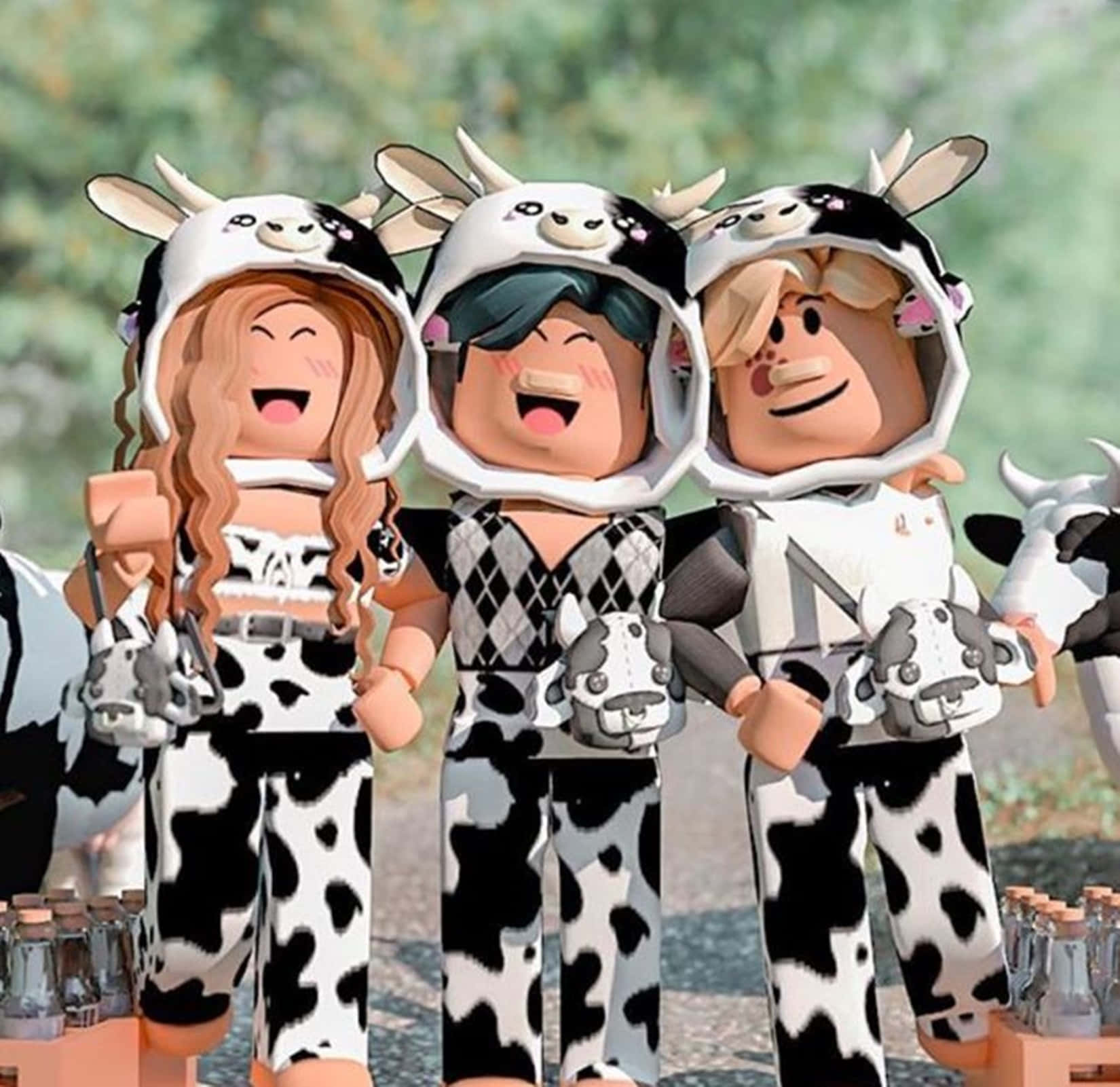 Roblox Cow Print Gfx Background