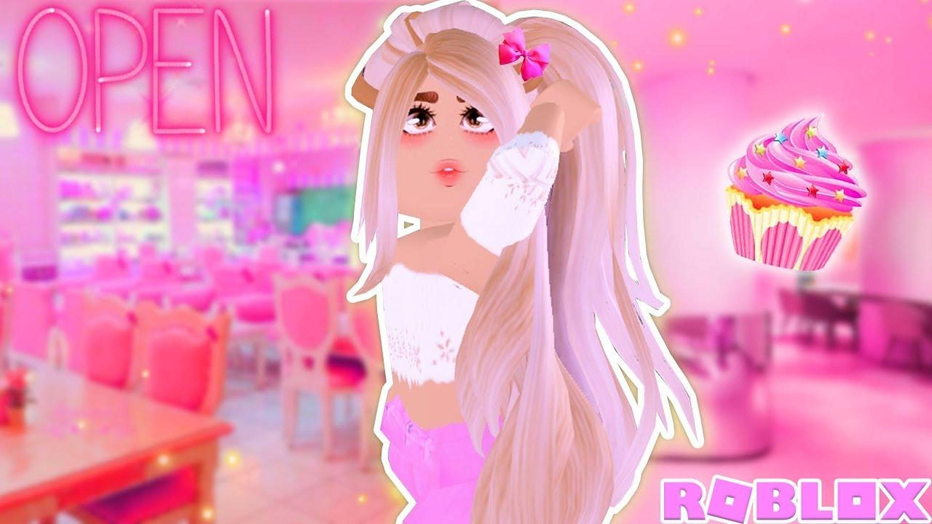 Roblox Girl With Cupcake Background